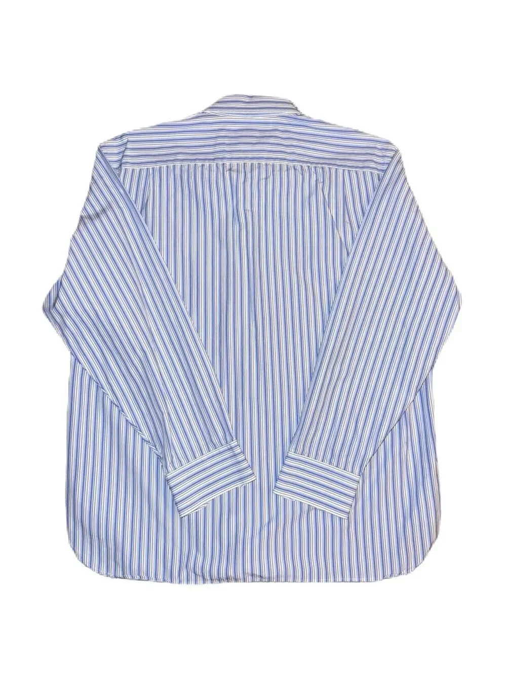 J.Crew Dress Shirt L Blue Stripes White Muti-color Business Dress Casual EUC